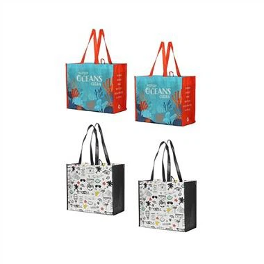 Beg Tote Barangan Runcit Boleh Digunakan Semula Peribadi